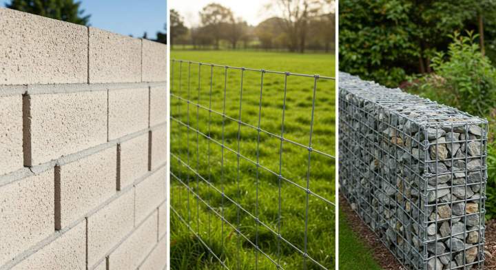 4. Clôture en parpaing, grillage ou gabion