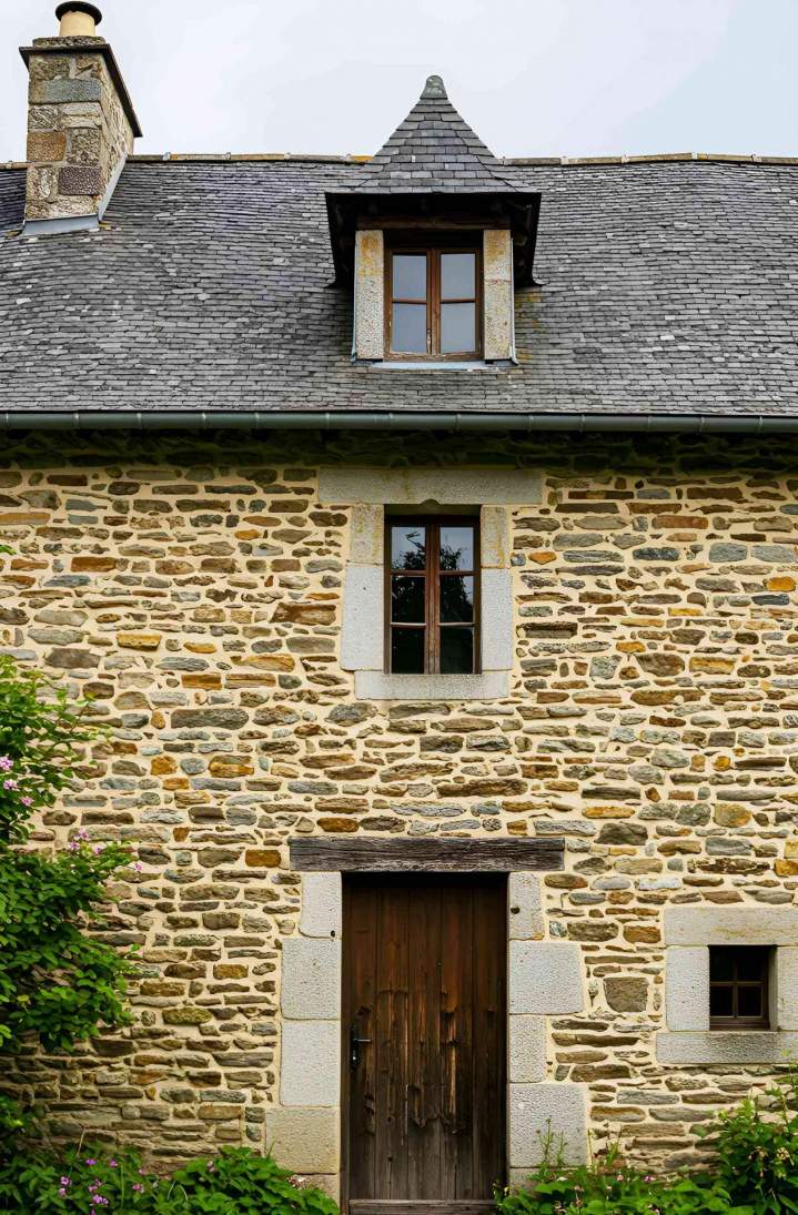 Pose de mur en moellon, Le Port